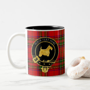 Caneca De Café Em Dois Tons Terrier Clan Crest Tartan