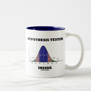 Caneca De Café Em Dois Tons Testador de Hipóteses Interno (Humor da Curva de S
