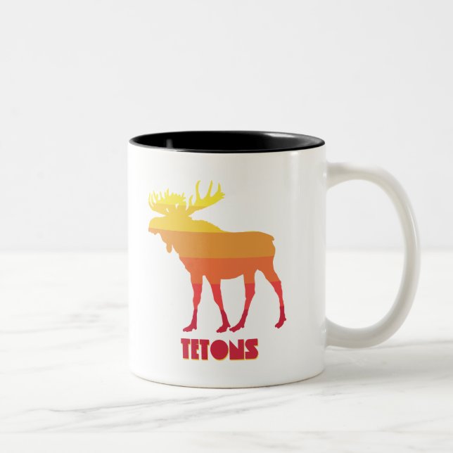 Caneca De Café Em Dois Tons Tetons Moose (Direita)