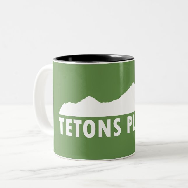 Caneca De Café Em Dois Tons Tetos, por favor (Frente Esquerda)