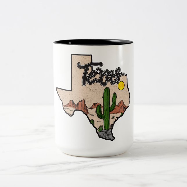 Caneca De Café Em Dois Tons Texas (Centro)