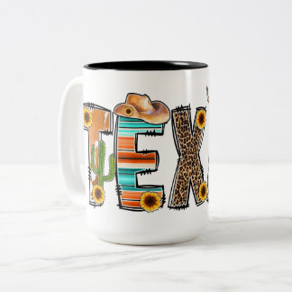 Caneca De Café Em Dois Tons Texas