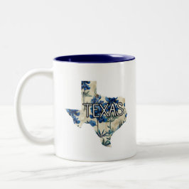 Caneca De Café Em Dois Tons Texas Bluebonnet