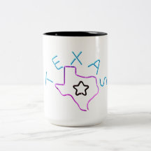 Texas em luzes de neon.
