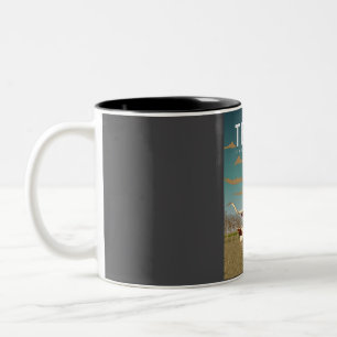 Caneca De Café Em Dois Tons Texas Estados Unidos Vintage Retro EUA State Viage