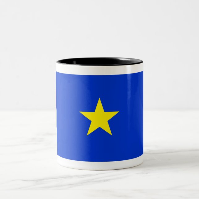 Caneca De Café Em Dois Tons Texas, Flag of Texas (1836-1839) (Centro)