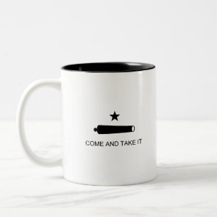 Caneca De Café Em Dois Tons Texas venha e tome sua bandeira