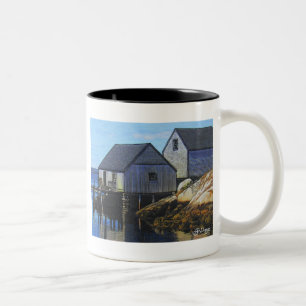 Caneca De Café Em Dois Tons Têxtil Art Boat Coffee Mug