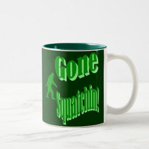 Caneca De Café Em Dois Tons Texto de slogan verde esguicho