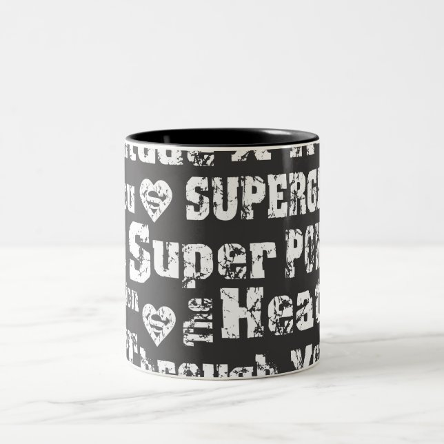 Caneca De Café Em Dois Tons Texto Distante da Supergirl (Centro)