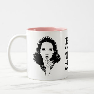 Caneca De Café Em Dois Tons Texto e movimentação se você quer encontrar Jes