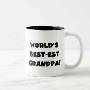 Caneca De Café Em Dois Tons Texto preto ou branco do vovô do Melhor-est do
