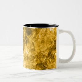 Caneca De Café Em Dois Tons Textura amarrada amarela