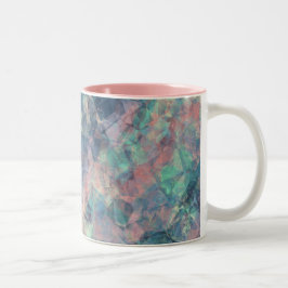 Caneca De Café Em Dois Tons Textura Azul Solar Cruzada
