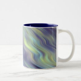 Caneca De Café Em Dois Tons Textura de Lavanda ondulada