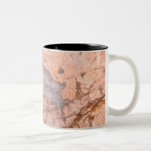 Caneca De Café Em Dois Tons Textura de Pedra de Mármore Legal e na Moda