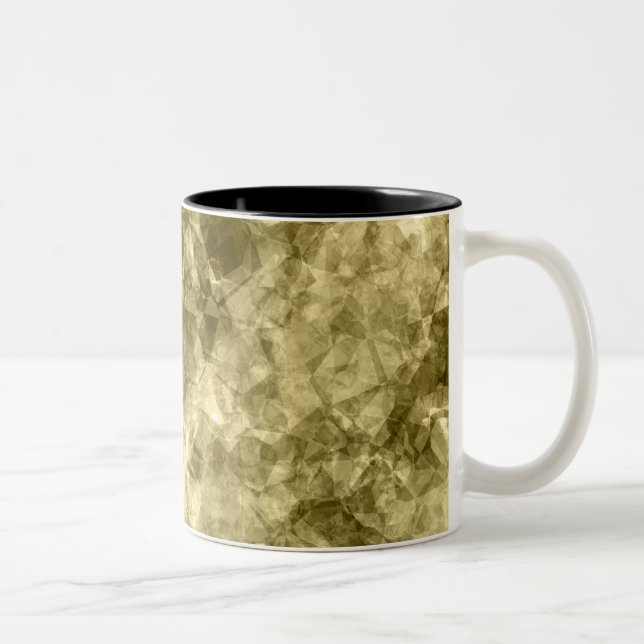 Caneca De Café Em Dois Tons Textura em massa de bronze (Direita)