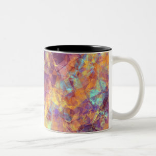 Caneca De Café Em Dois Tons Textura reticulada com ameixa