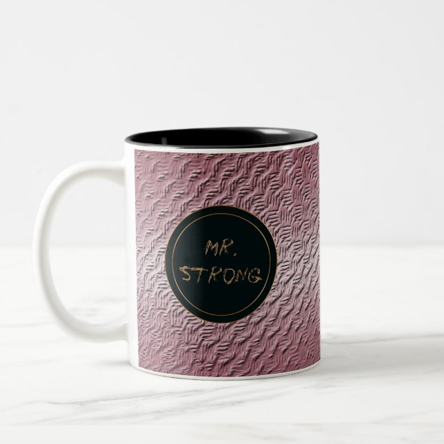 Caneca De Café Em Dois Tons textura roxa metálica (Esquerda)