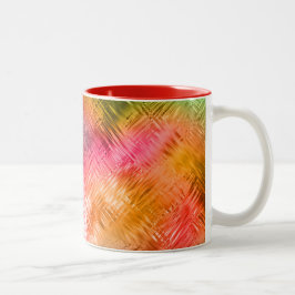 Caneca De Café Em Dois Tons Textura vítrea turmalina colorida