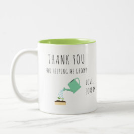 Caneca De Café Em Dois Tons Thank you for Helping me Grow Watering Can