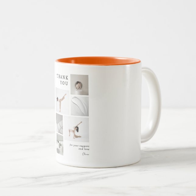 Caneca De Café Em Dois Tons Thank You For Love Mug (Frente Esquerda)