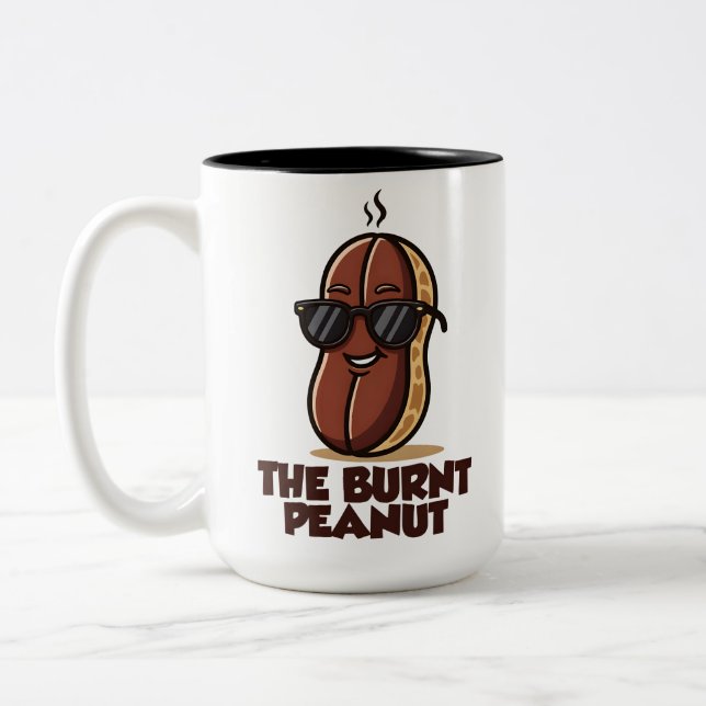 Caneca De Café Em Dois Tons The burnt peanut (Esquerda)