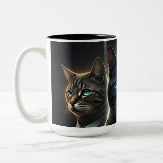 CANECA DE CAFÉ EM DOIS TONS THE CAT