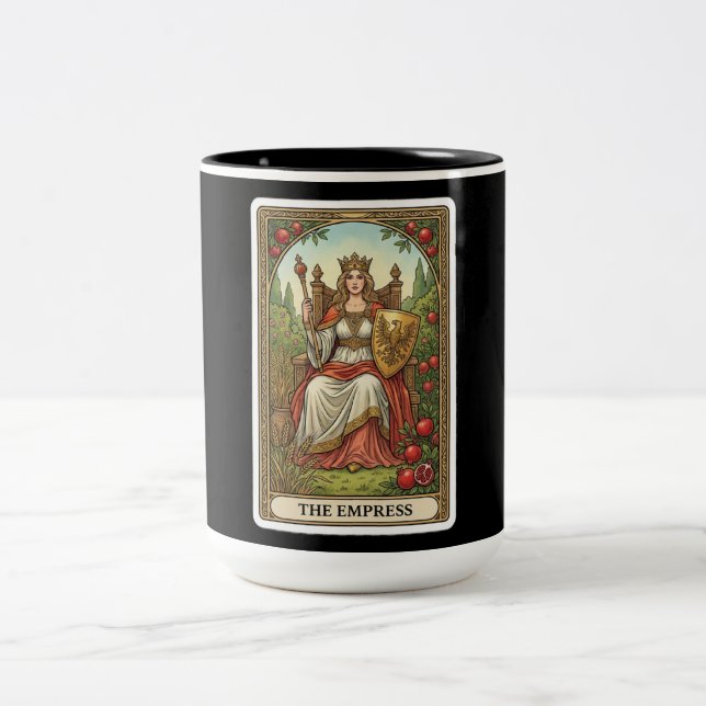 Caneca De Café Em Dois Tons The Empress Tarot (Centro)
