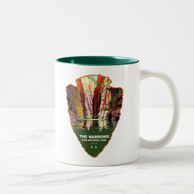 Caneca De Café Em Dois Tons The Narrows Zion National Park Arrowhead (Direita)