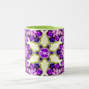 Caneca De Café Em Dois Tons THEA ~ Personalizado Vintage Costume Joias ~