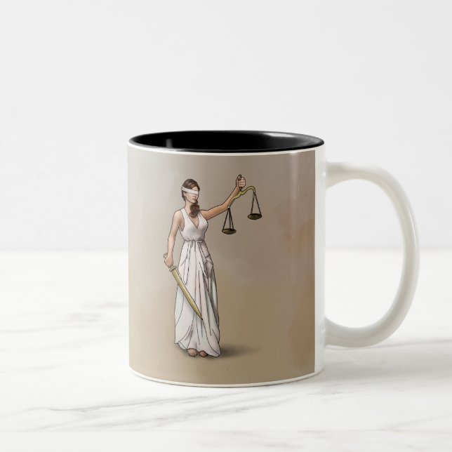 Caneca De Café Em Dois Tons Themis - senhora Justiça (Direita)