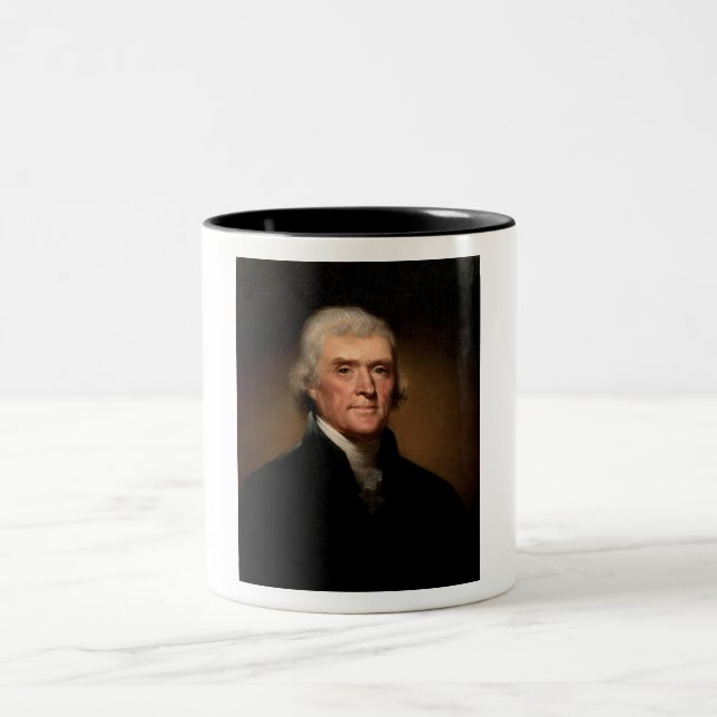 Caneca De Café Em Dois Tons Thomas Jefferson (Centro)