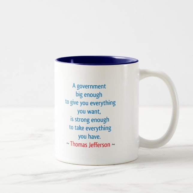 Caneca De Café Em Dois Tons Thomas Jefferson nº 1 (Direita)