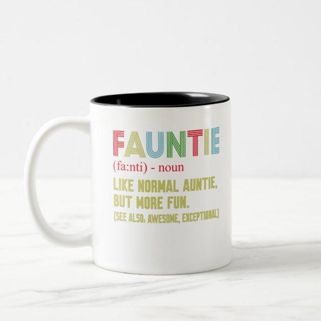 Caneca De Café Em Dois Tons Tia da Fauntie (Esquerda)