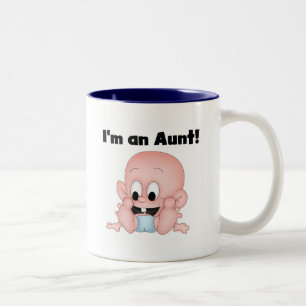 Caneca De Café Em Dois Tons Tia de novos Camisetas e presentes do sobrinho