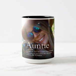 Caneca De Café Em Dois Tons Tia Favorita Definição Foto