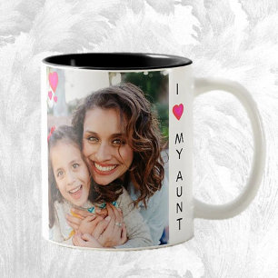 Caneca De Café Em Dois Tons Tia Gift! Foto doce