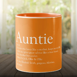 Caneca De Café Em Dois Tons Tia Mais Incrível do Mundo, Definição de Tia Laran