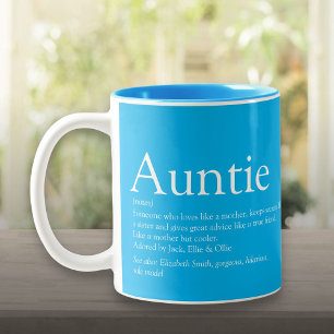 Caneca De Café Em Dois Tons Tia Moderna Favorita Definição Azul