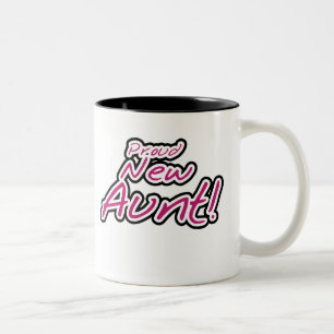Caneca De Café Em Dois Tons Tia nova orgulhosa