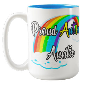 Caneca De Café Em Dois Tons Tia Orgulhosa do Autismo