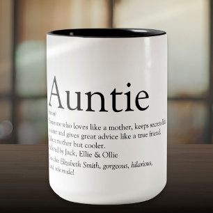 Caneca De Café Em Dois Tons Tia Tia Definição Citação Moderna