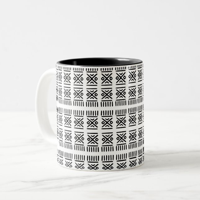 Caneca De Café Em Dois Tons Tic Tac Toe-Coffee Mug (Frente Esquerda)