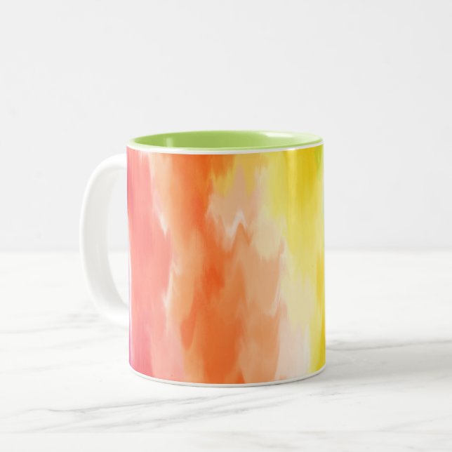 Caneca De Café Em Dois Tons Tie Dye (Frente Esquerda)