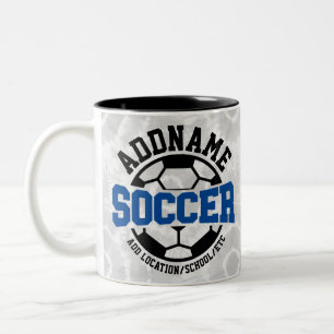 Caneca De Café Em Dois Tons Tie-Dye da Equipe do Jogador de Futebol do ADD Per