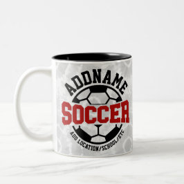 Caneca De Café Em Dois Tons Tie-Dye da Equipe do Jogador de Futebol do ADD Per