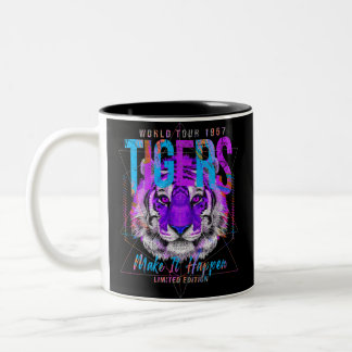 Caneca De Café Em Dois Tons Tiger Face Art