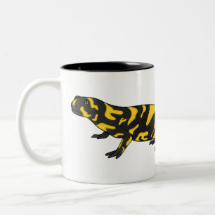 Caneca De Café Em Dois Tons Tiger salamander cartoon