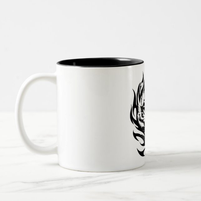 Caneca De Café Em Dois Tons Tiger Spirit Mug Tribal (Esquerda)
